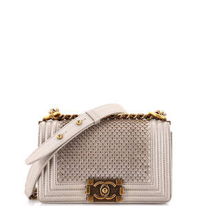Chanel Small Boy Flap Bag Scaled Lambskin